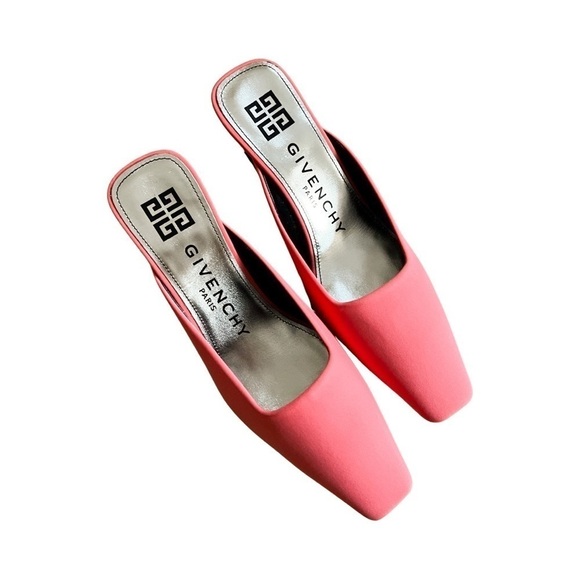 GIVENCHY Look Book Square Toe Heel Mules Pump White Eur 39 - Picture 4 of 8